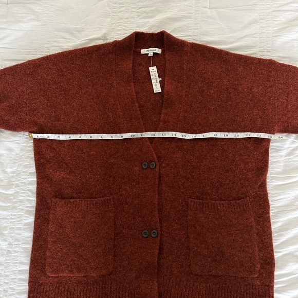 NWT Madewell Allston Double Button Cardigan Sweater in Cranberry Size Small - Picture 12 of 14